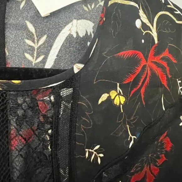 A.L.C. Floral Asymmetrical Long Sleeve Lace Dress - Size 4 - Picture 2 of 6